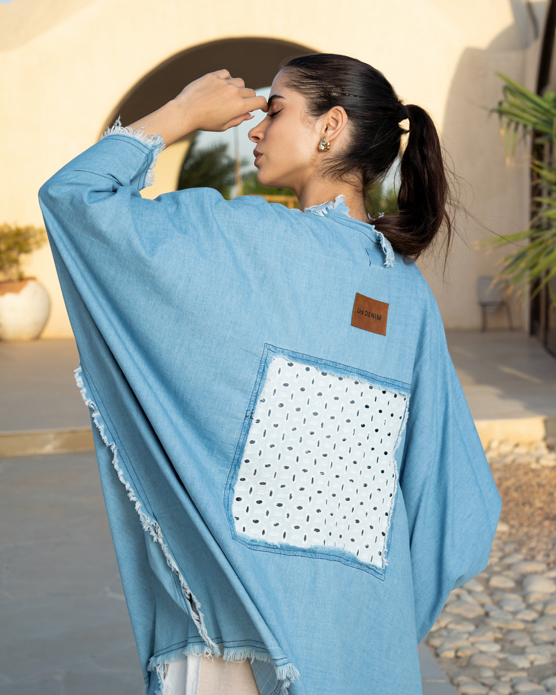 Patterned Back Kimono