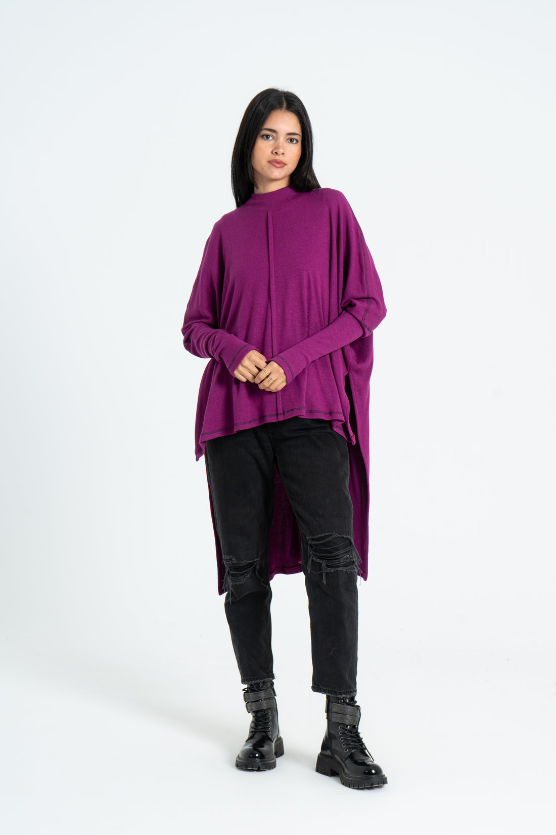 Essential Wool Blouse - Purple