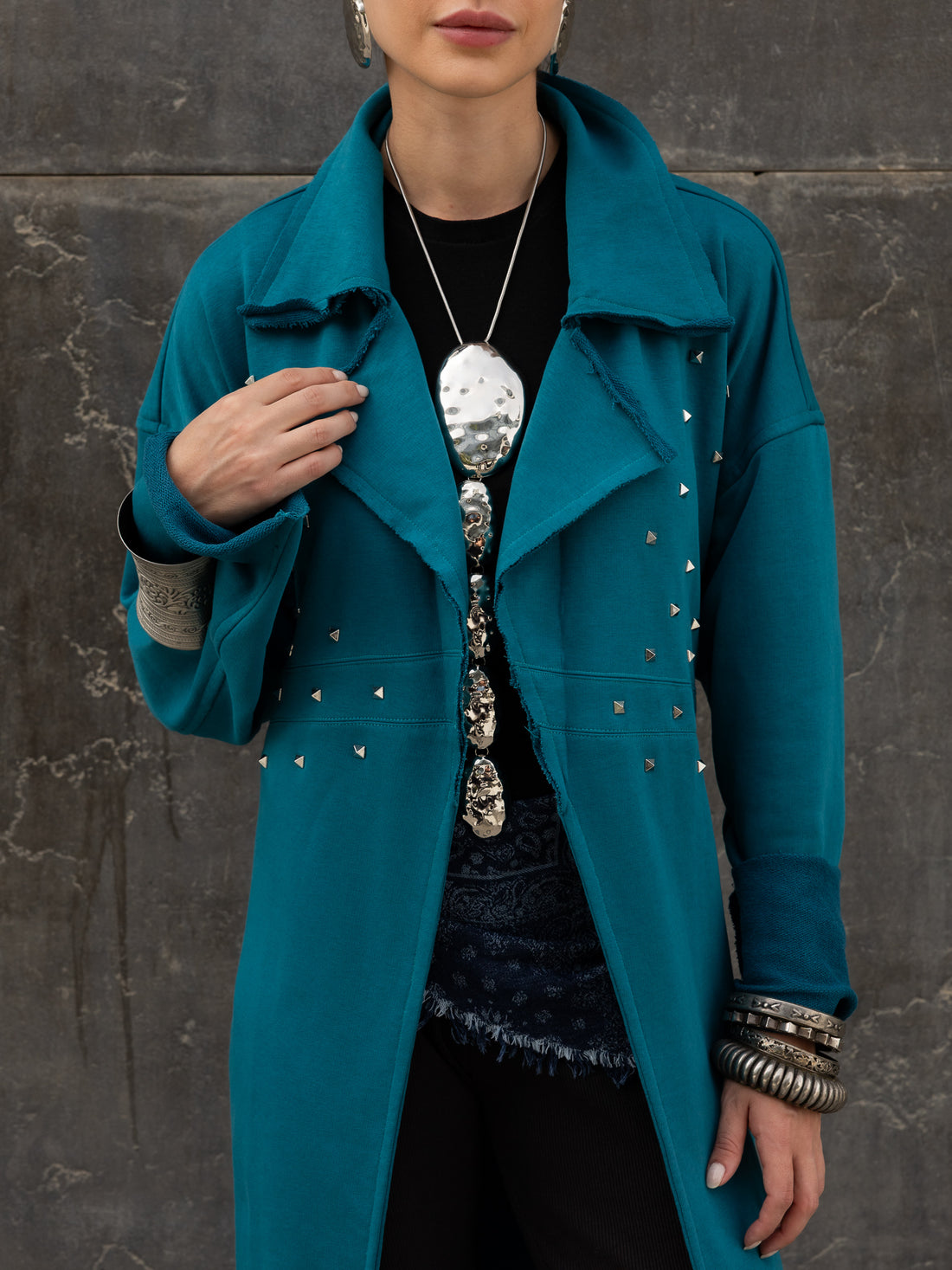 Teal Edge Kimono