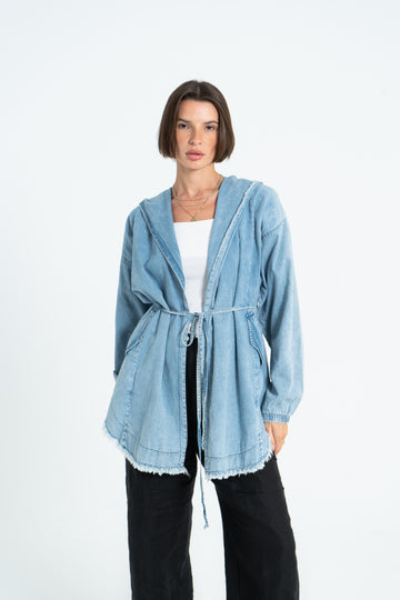 Flex Fit Denim Jacket - Baby Blue