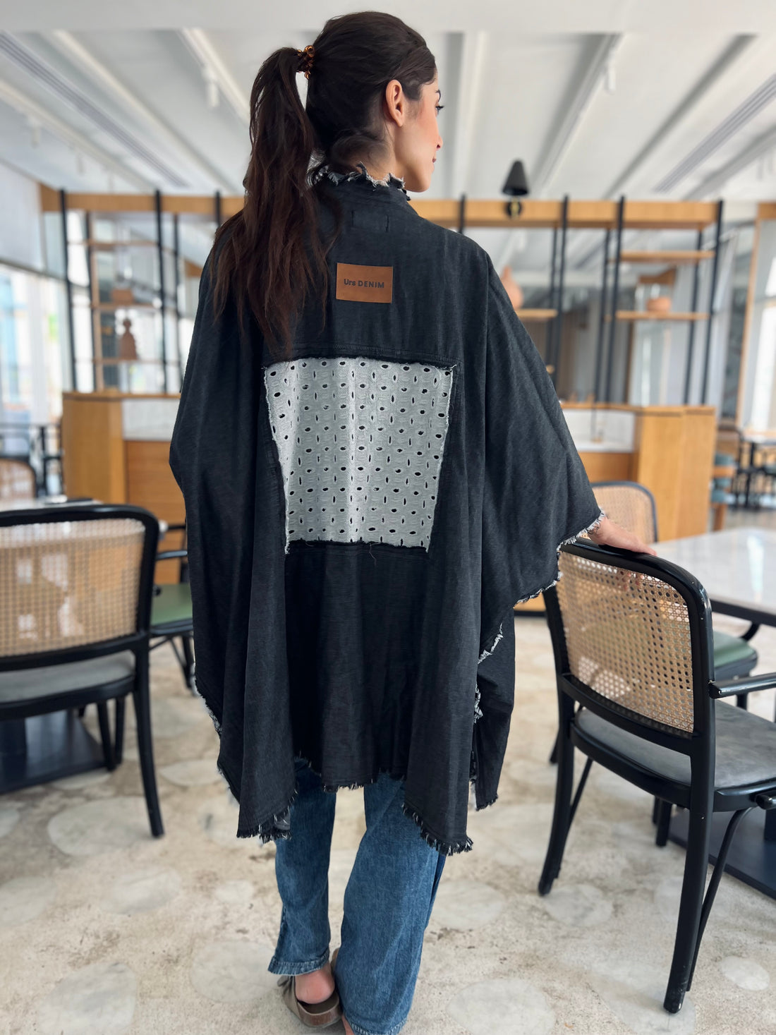 Patterned Back Kimono