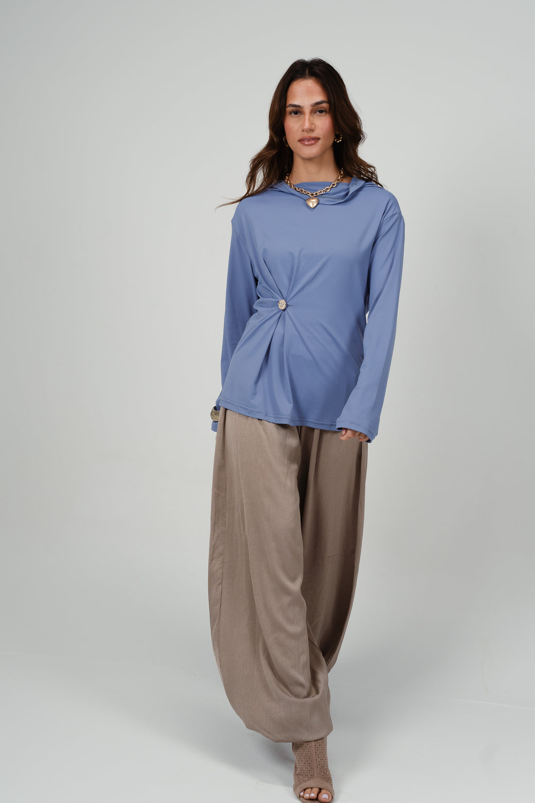 Minimal Button Cotton Top