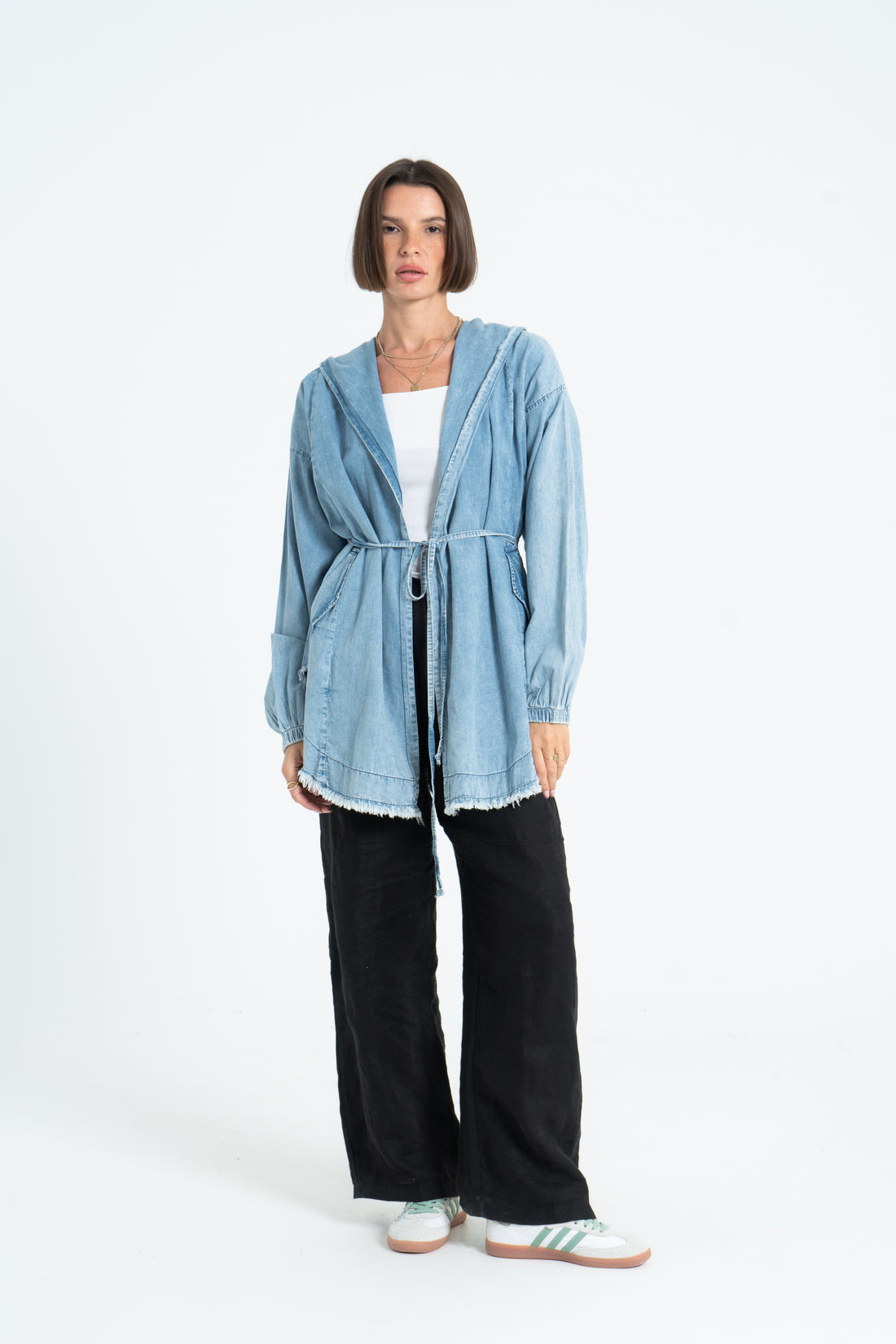 Flex Fit Denim Jacket - Baby Blue