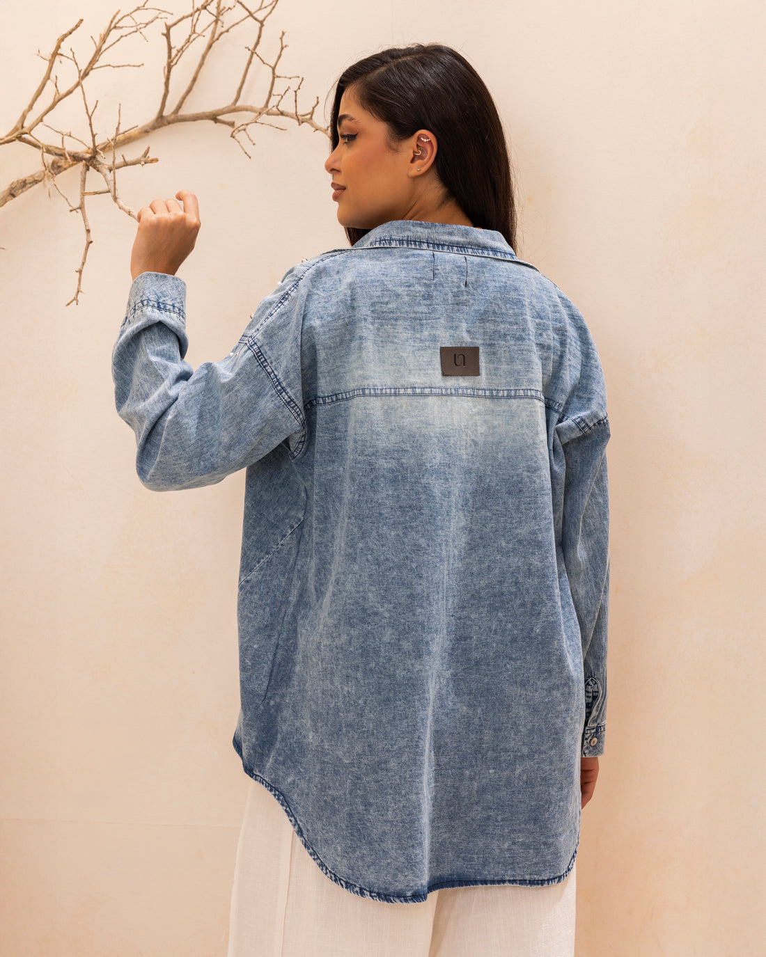Mono denim blouse