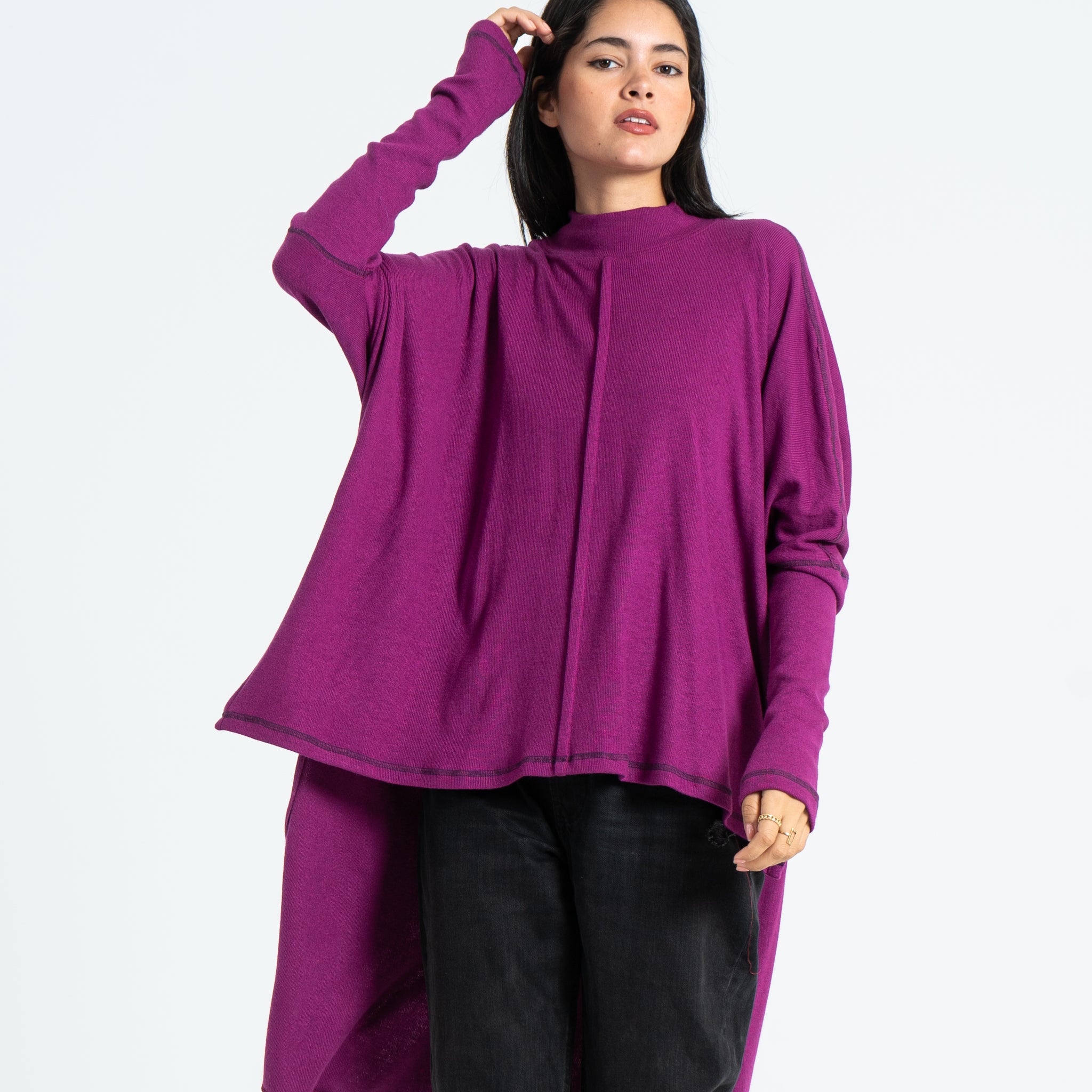 Essential Wool Blouse - Purple