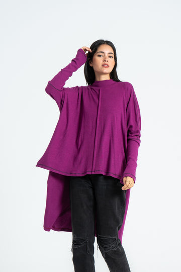 Essential Wool Blouse - Purple