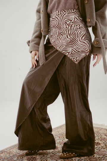 Leather Wide Leg Pant