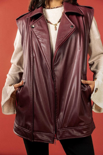 Luxe Burgundy Vest