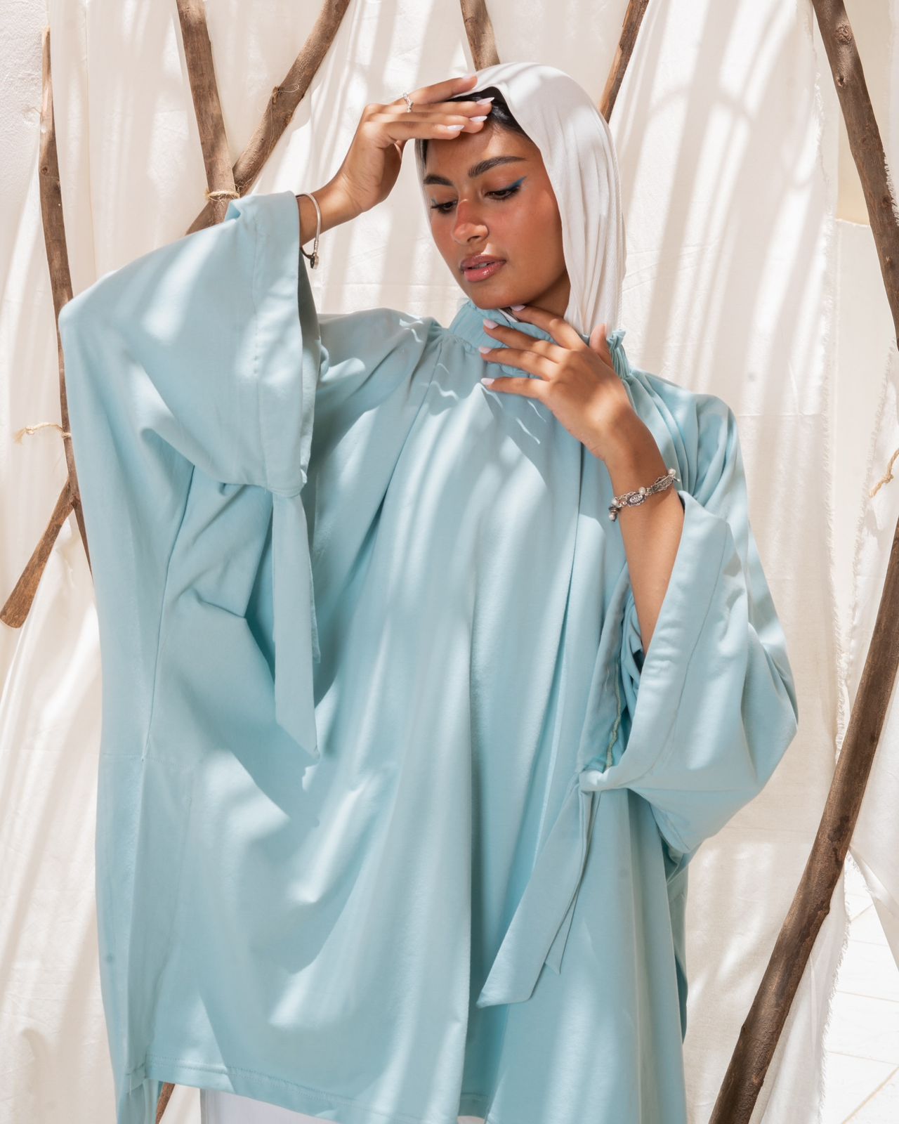 Collar Top - Baby Blue