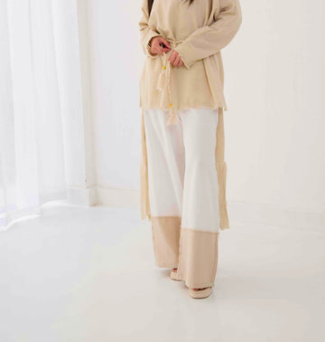 Linen Pants - White/Beige